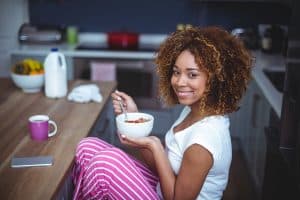 Girl Eats Breakfast