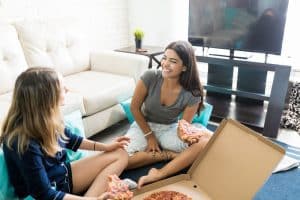 Roommates Sharing Pizza