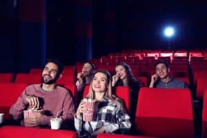 Five College Group of Men and Women at Cinema