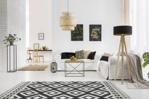 Black, White, and Gray Living Room